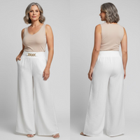 Marta | Pantalón ancho de tiro alto moldeador