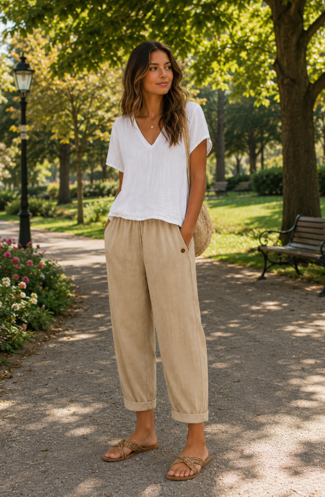 María | Pantalones de Lino Airy
