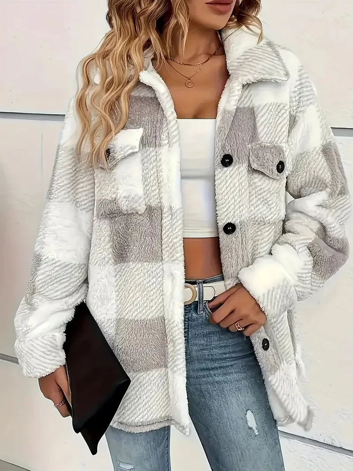 Deolinda | Chaqueta Polar de Cuadros