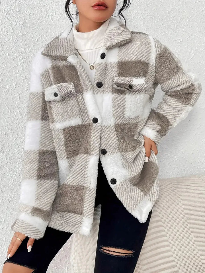 Deolinda | Chaqueta Polar de Cuadros