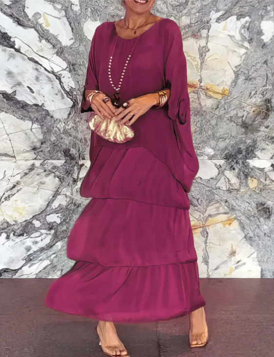 Lourdes | Vestido largo fluido elegante