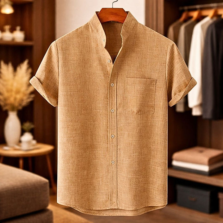 Carlos | Camisa de Lino de Manga Corta