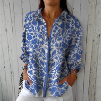 Laura | Blusa de Jardín Azul