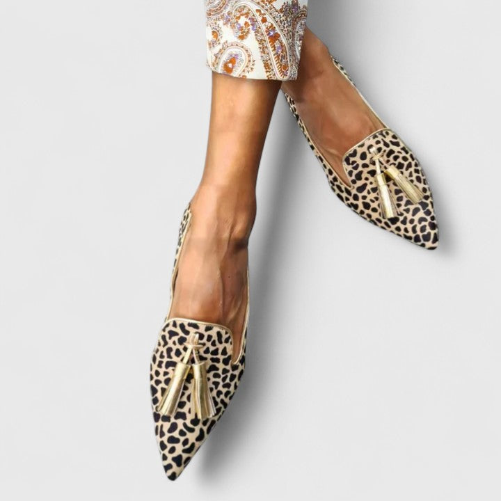 Laura | Mocasines de Mujer Comodidad Clásica con Estampado de Leopardo