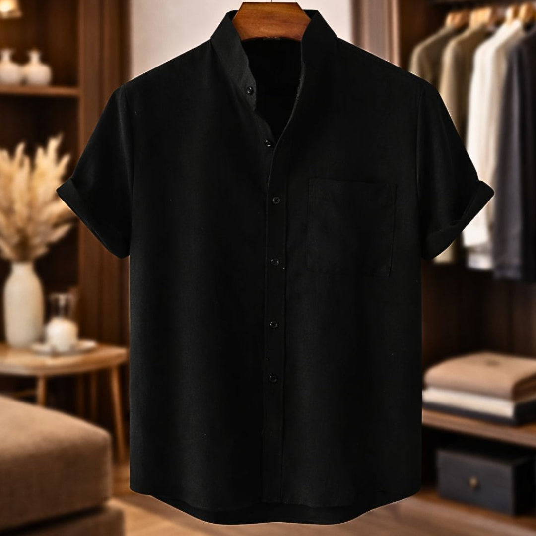 Carlos | Camisa de Lino de Manga Corta