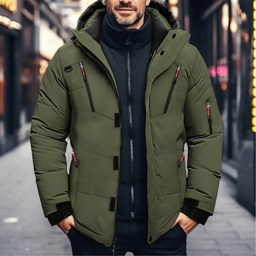 Ladislao | Chaqueta de Invierno Aislante de Hombre con Capucha Desmontable
