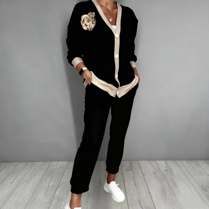 Carla | Conjunto de Cárdigan Elegante de Dos Piezas