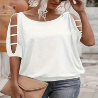 Blusa Adel con Hombros Descubiertos Blanca Elegante y Ligera