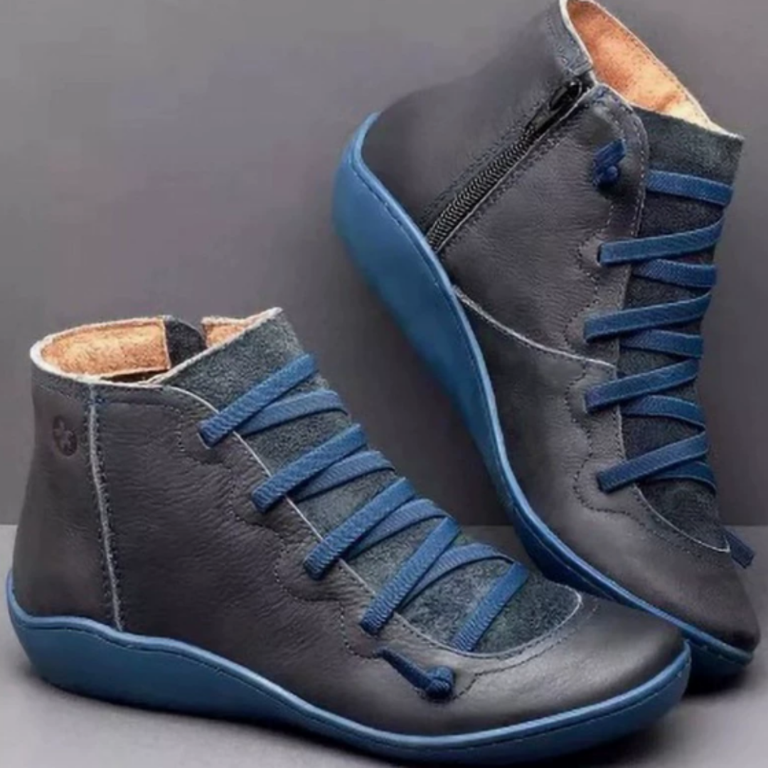 Hipólita | Botines de Mujer con Cordones y Suela de Cuña