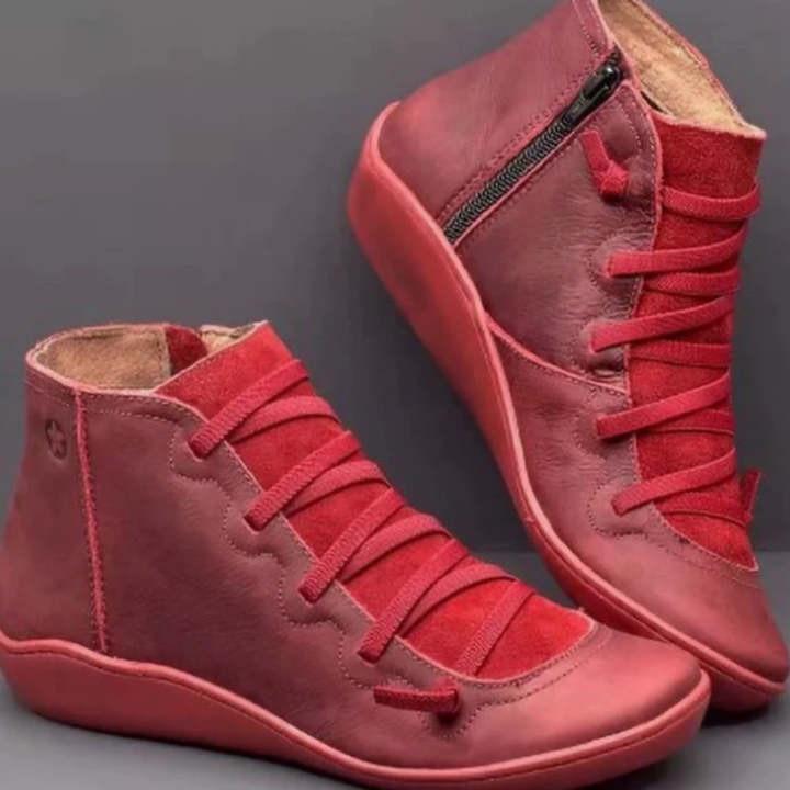 Hipólita | Botines de Mujer con Cordones y Suela de Cuña