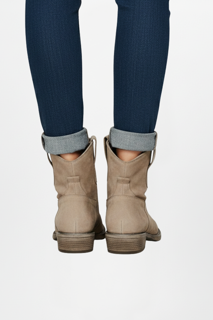 Cándida | Botines de Mujer con Tiradores y Tacón Bajo