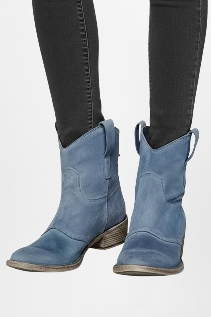 Cándida | Botines de Mujer con Tiradores y Tacón Bajo