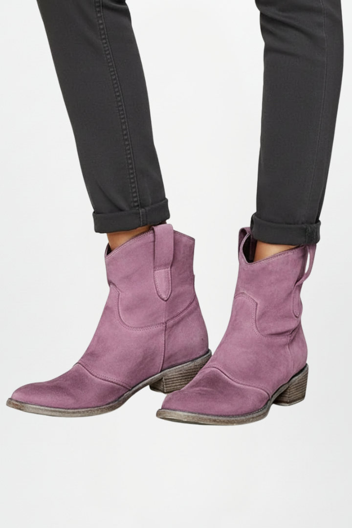 Cándida | Botines de Mujer con Tiradores y Tacón Bajo