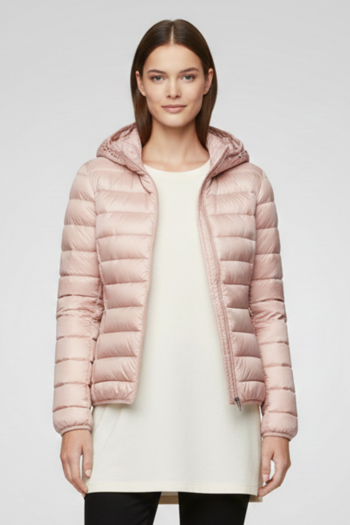 Oliva | Chaqueta Acolchada de Mujer con Capucha y Cremallera