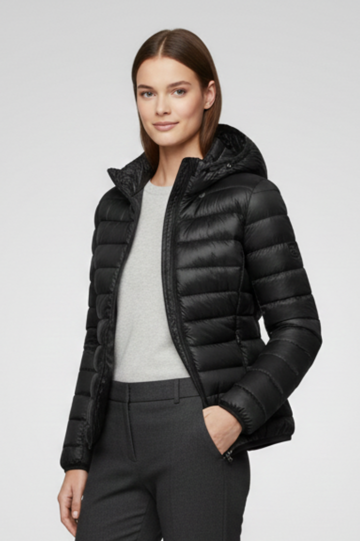 Oliva | Chaqueta Acolchada de Mujer con Capucha y Cremallera