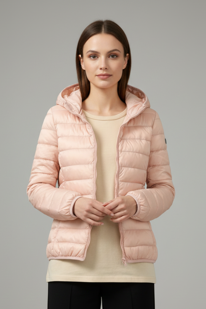 Oliva | Chaqueta Acolchada de Mujer con Capucha y Cremallera