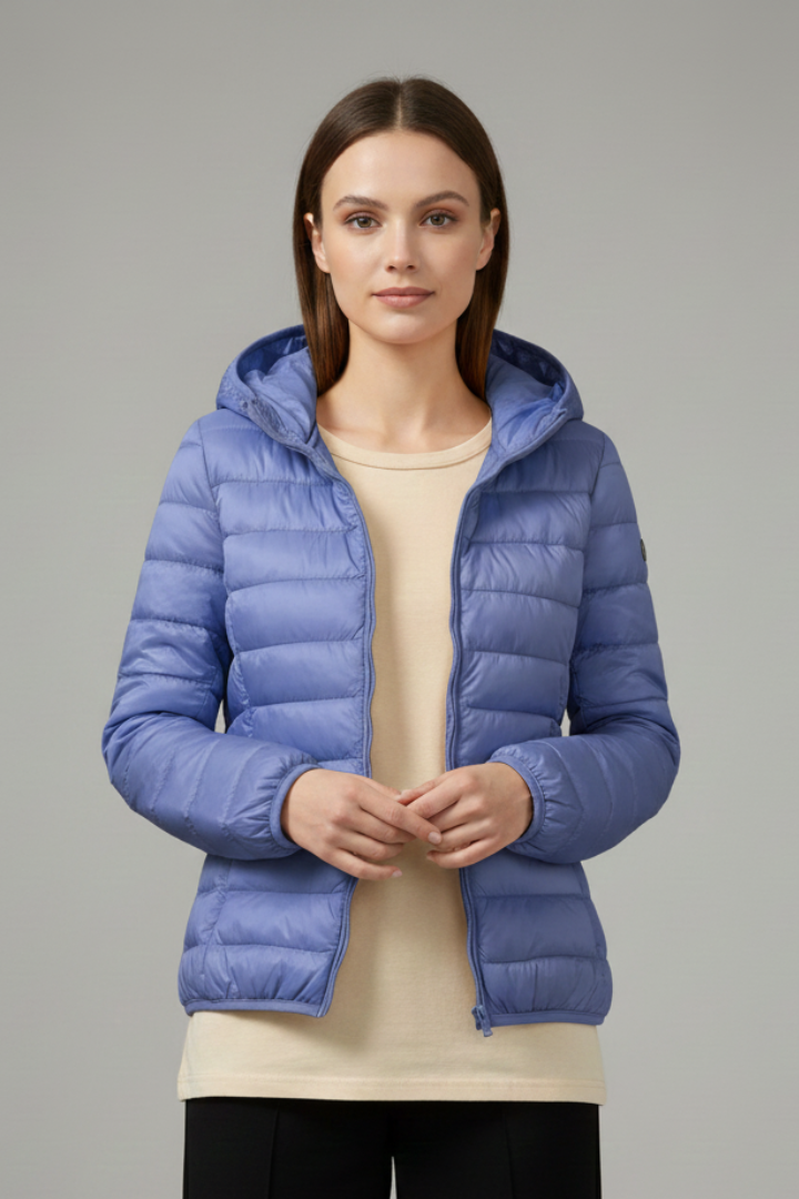 Oliva | Chaqueta Acolchada de Mujer con Capucha y Cremallera