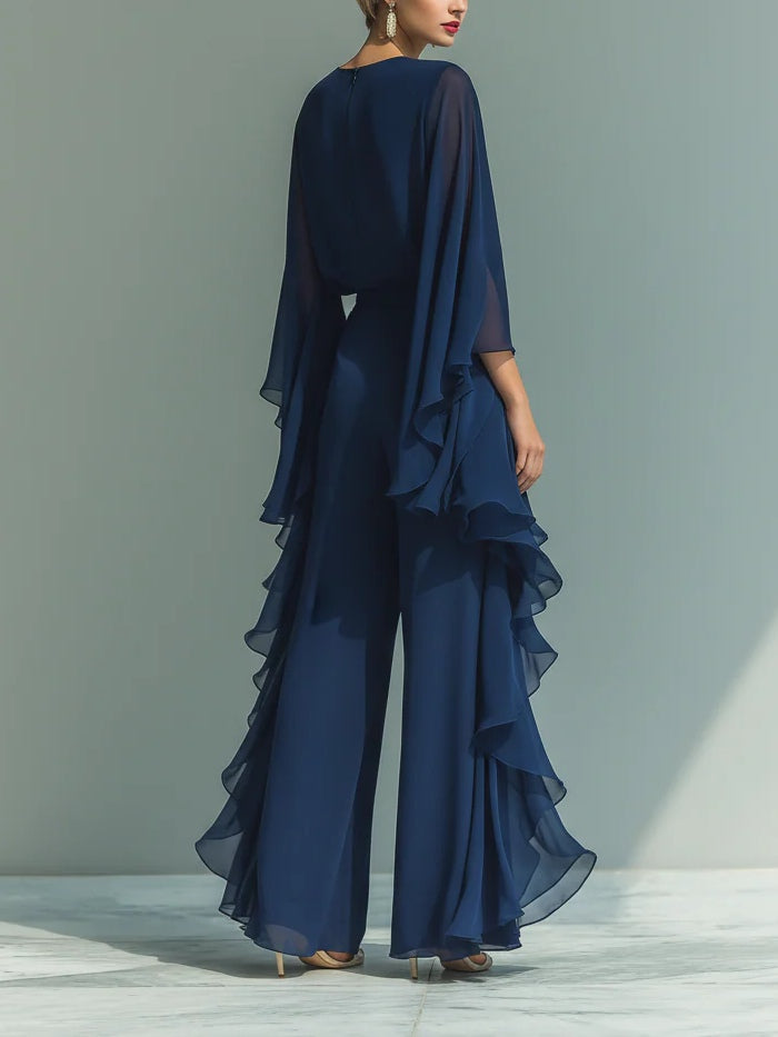 Olalla| Conjunto elegante con volantes de gasa