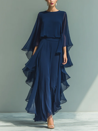 Olalla| Conjunto elegante con volantes de gasa