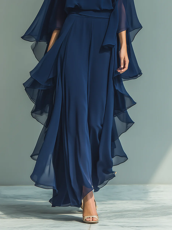 Olalla| Conjunto elegante con volantes de gasa