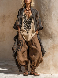 Paula | Conjunto de Tres Piezas de Arte Bohemio Nómada