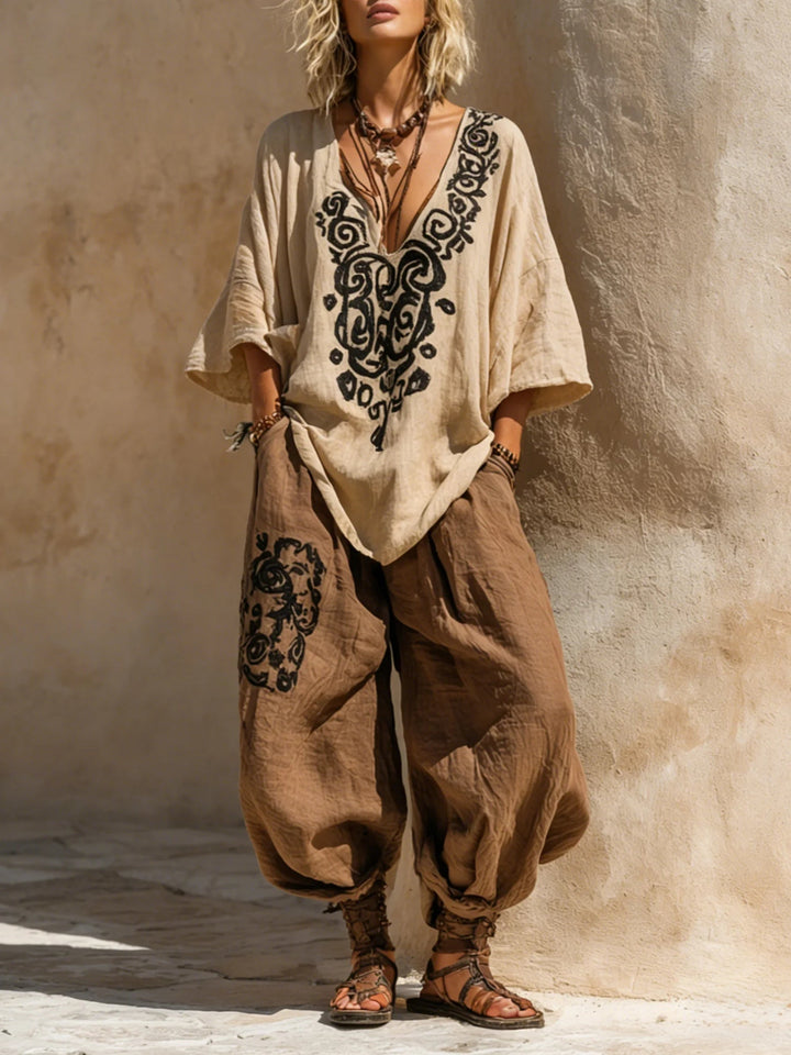 Paula | Conjunto de Tres Piezas de Arte Bohemio Nómada