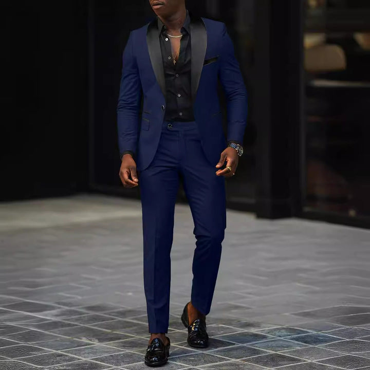 Abundio | Traje de Gala Slim Fit con Solapa Satinada - 3