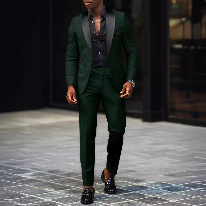 Abundio | Traje de Gala Slim Fit con Solapa Satinada - 4