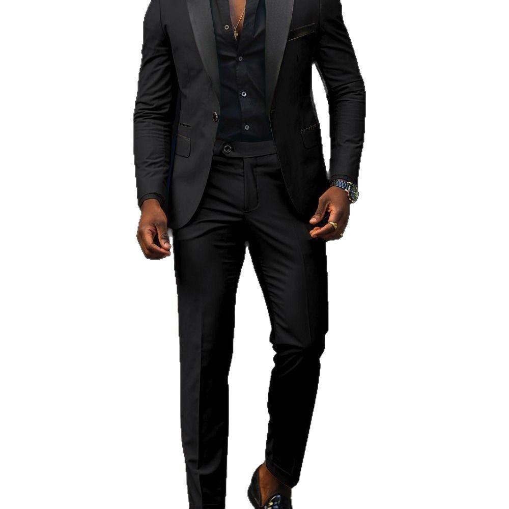 Abundio | Traje de Gala Slim Fit con Solapa Satinada - 5