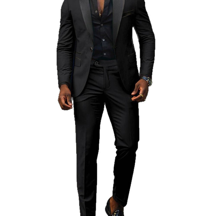 Abundio | Traje de Gala Slim Fit con Solapa Satinada - 5