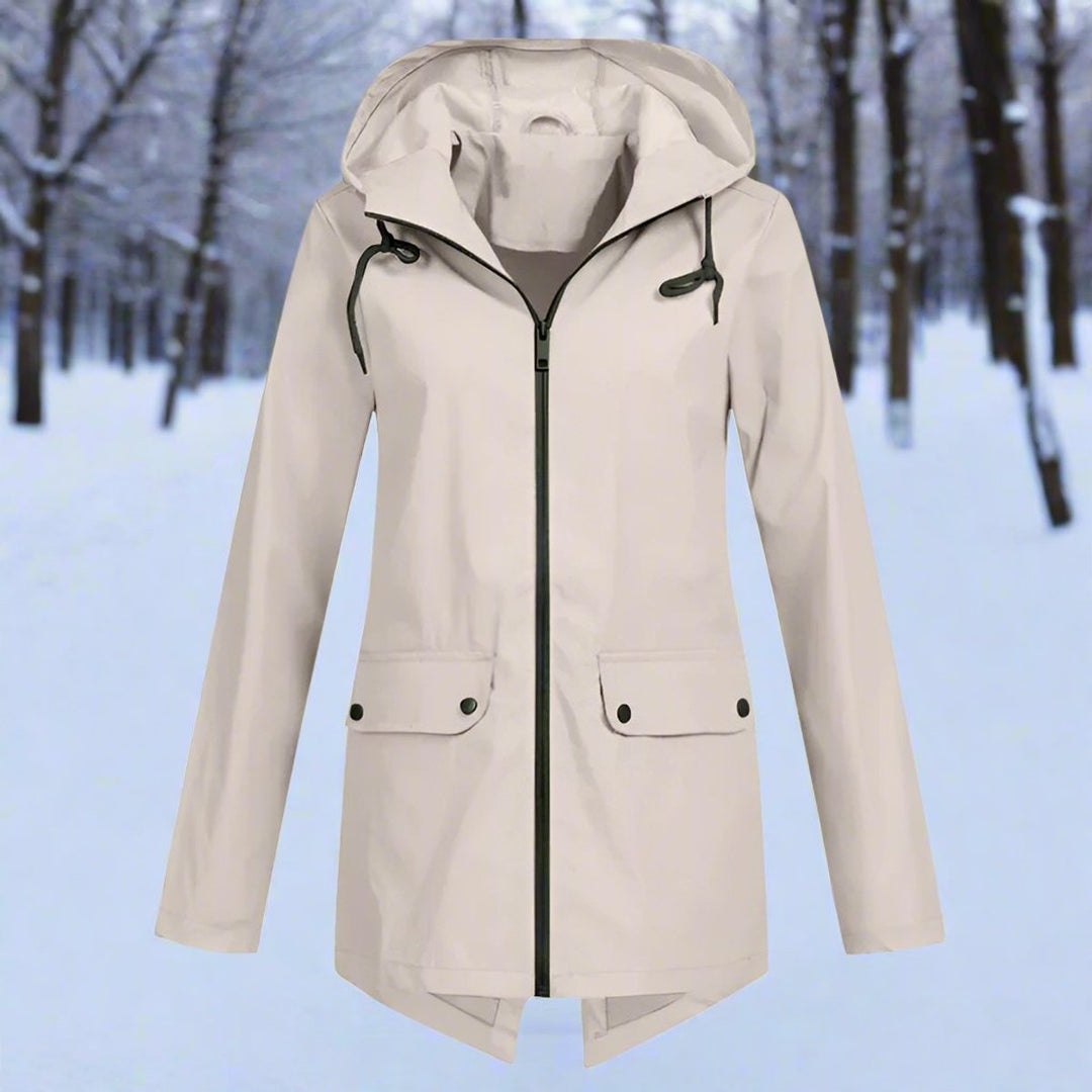 Viviana | Chaqueta Impermeable con Capucha y Cremallera