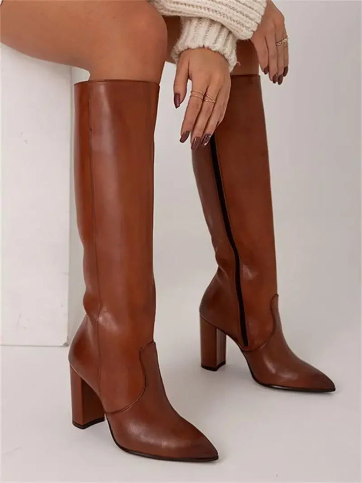 Acacia | Botas Elegantes Bajas de Estilo Sofisticado - Marrón
