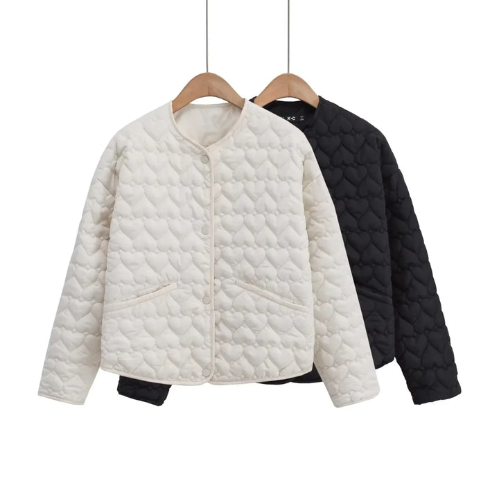 Agustina | Chaqueta Acolchada Ligera con Pespunte de Corazones - 1