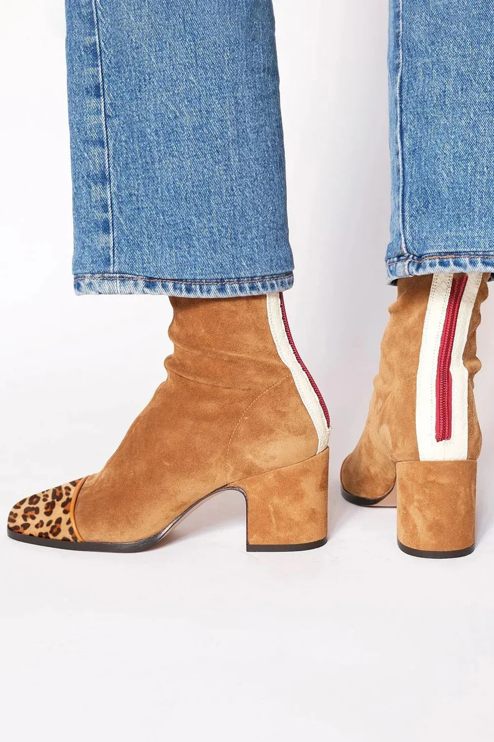 Alodia | Botines Elegantes de Mujer con Punta Cuadrada - Mostaza