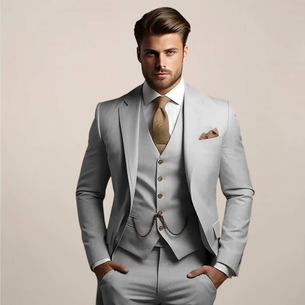 Amador | Traje de Hombre de Tres Piezas para Ceremonia - Gris