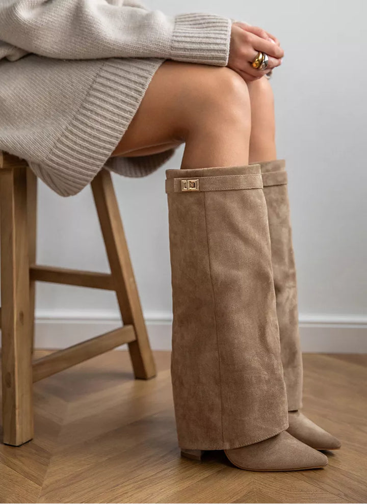 Gervasia | Botas Altas de Mujer de Piel con Hebilla