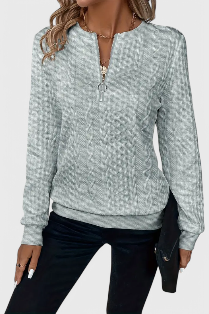 Zoey | Jersey de Punto con Cremallera Suave