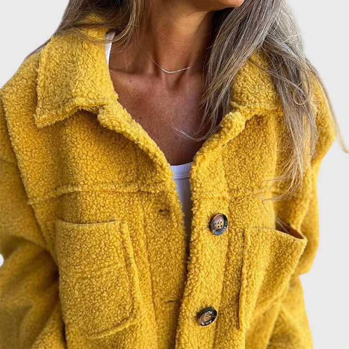 Perla | Chaqueta Relajada de Mujer con Cuello en V