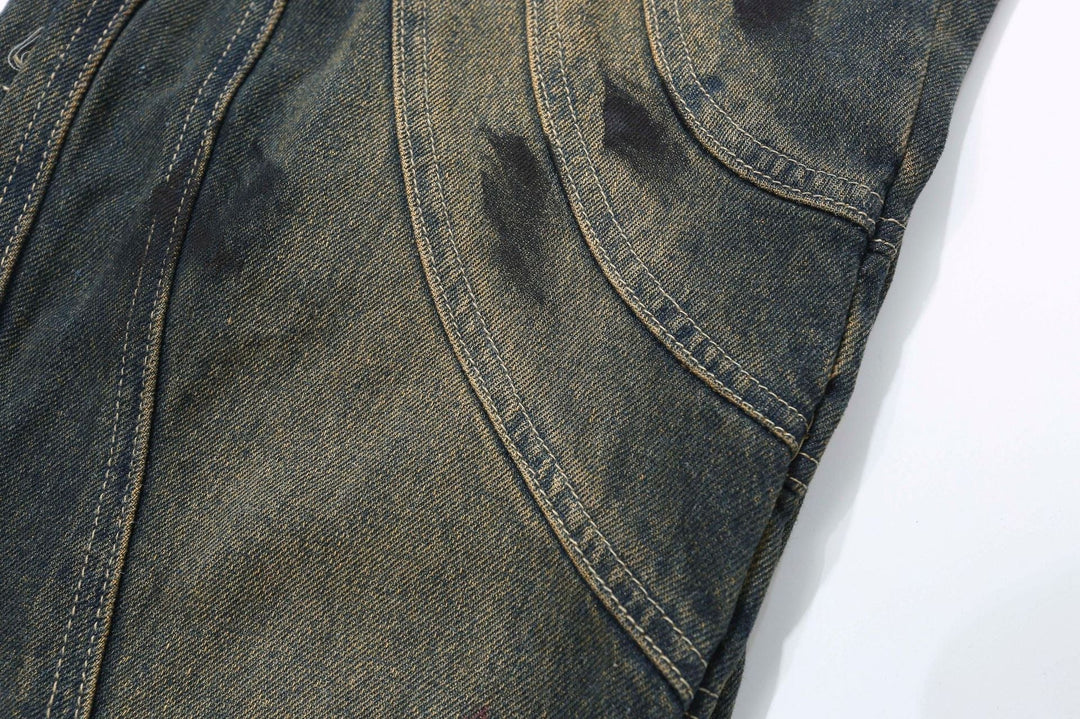 Bernabé | Vaqueros Anchos de Hombre con Líneas Onduladas - 8