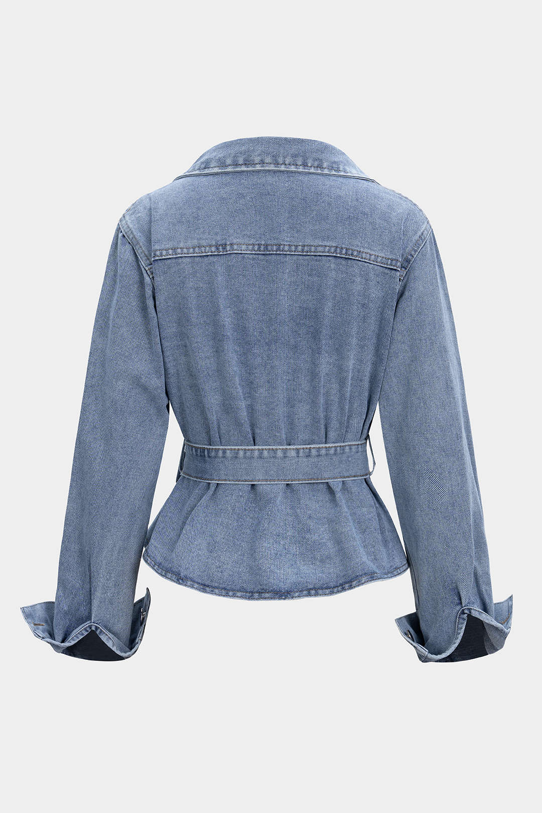 Elodia | Camisa Vaquera de Mujer de Manga Larga con Lazada