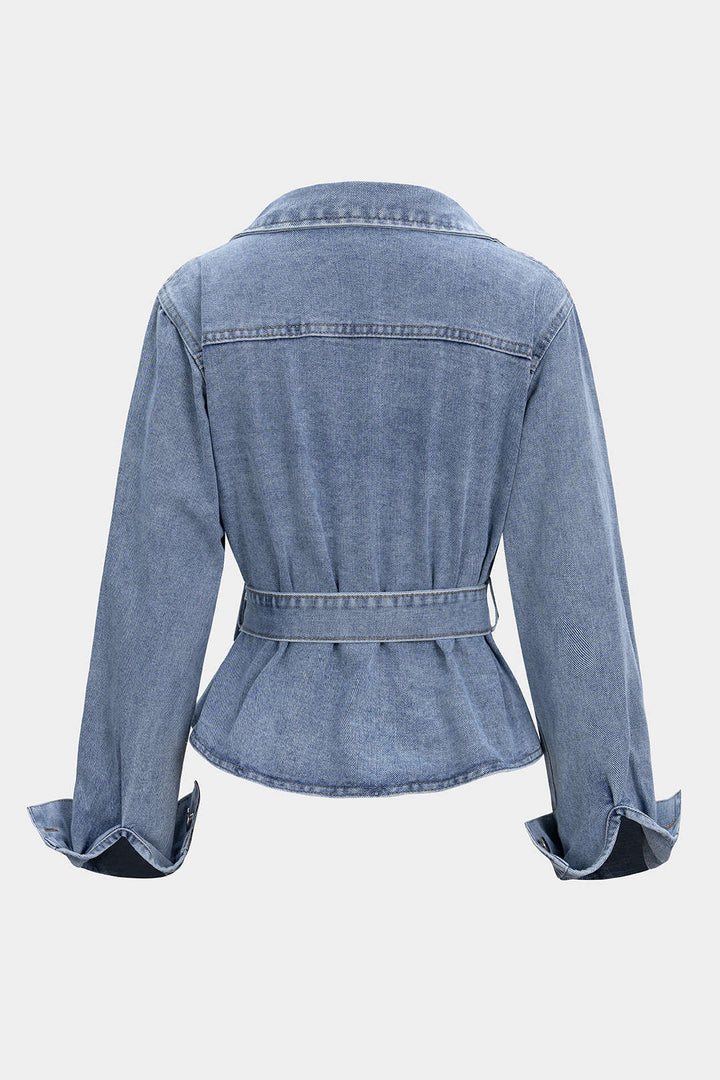Elodia | Camisa Vaquera de Mujer de Manga Larga con Lazada