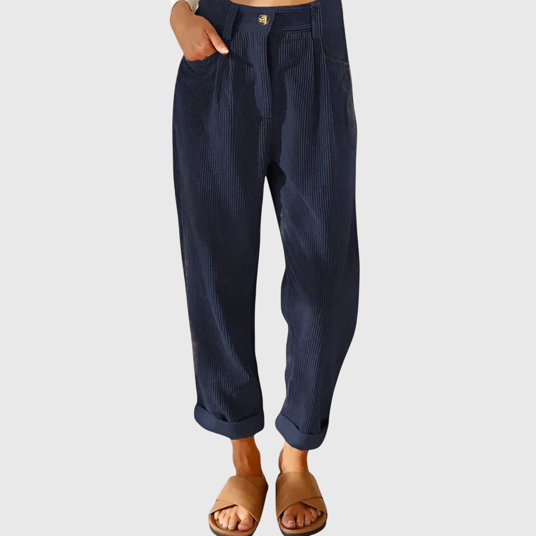 Hortensia | Pantalón de Pana de Mujer de Corte Moderno