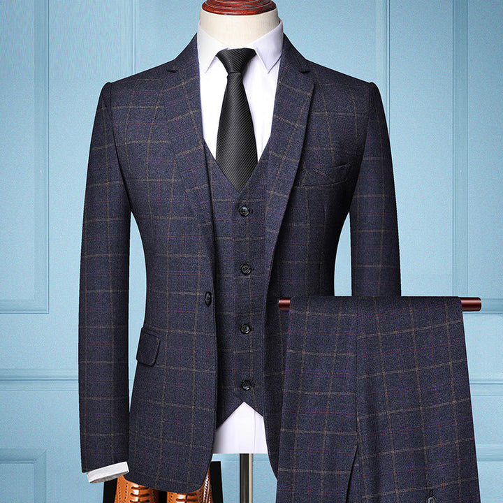Calixto | Traje Completo de Tres Piezas a Cuadros - 1