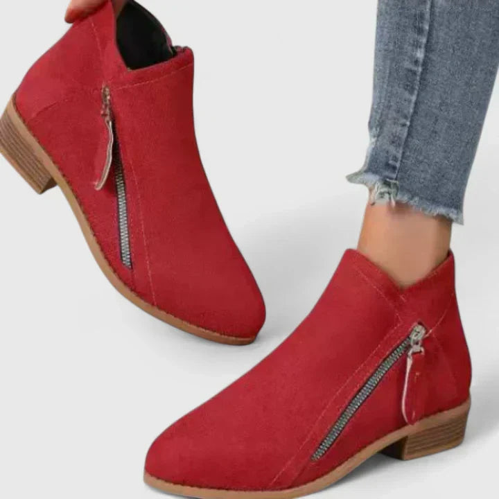 Casta | Botines Elegantes Cómodos para Caminar - Rojo