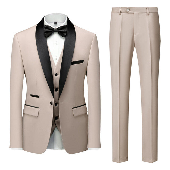 Cayetano | Esmoquin Completo con Chaleco y Pantalón Estrecho - Albaricoque