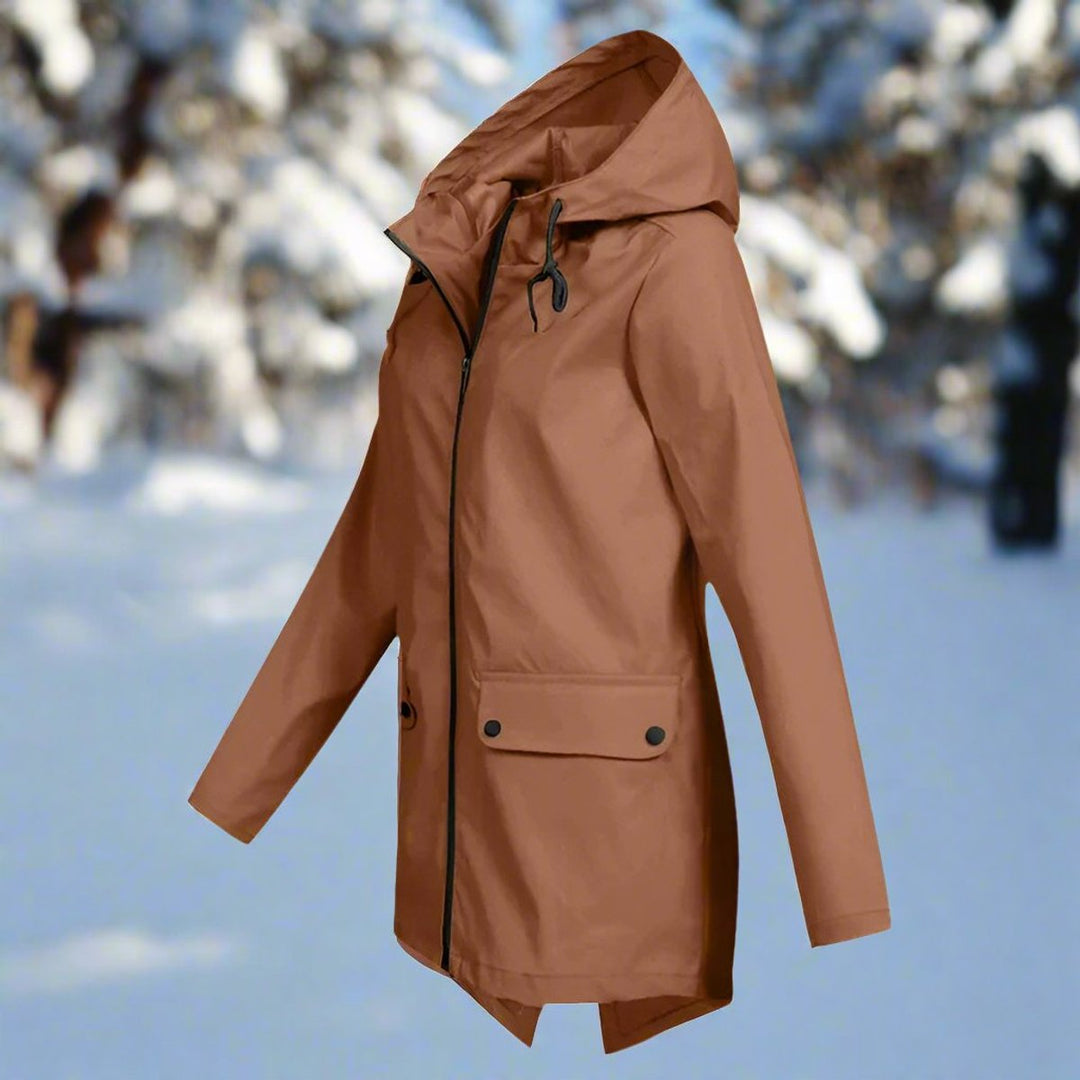 Viviana | Chaqueta Impermeable con Capucha y Cremallera