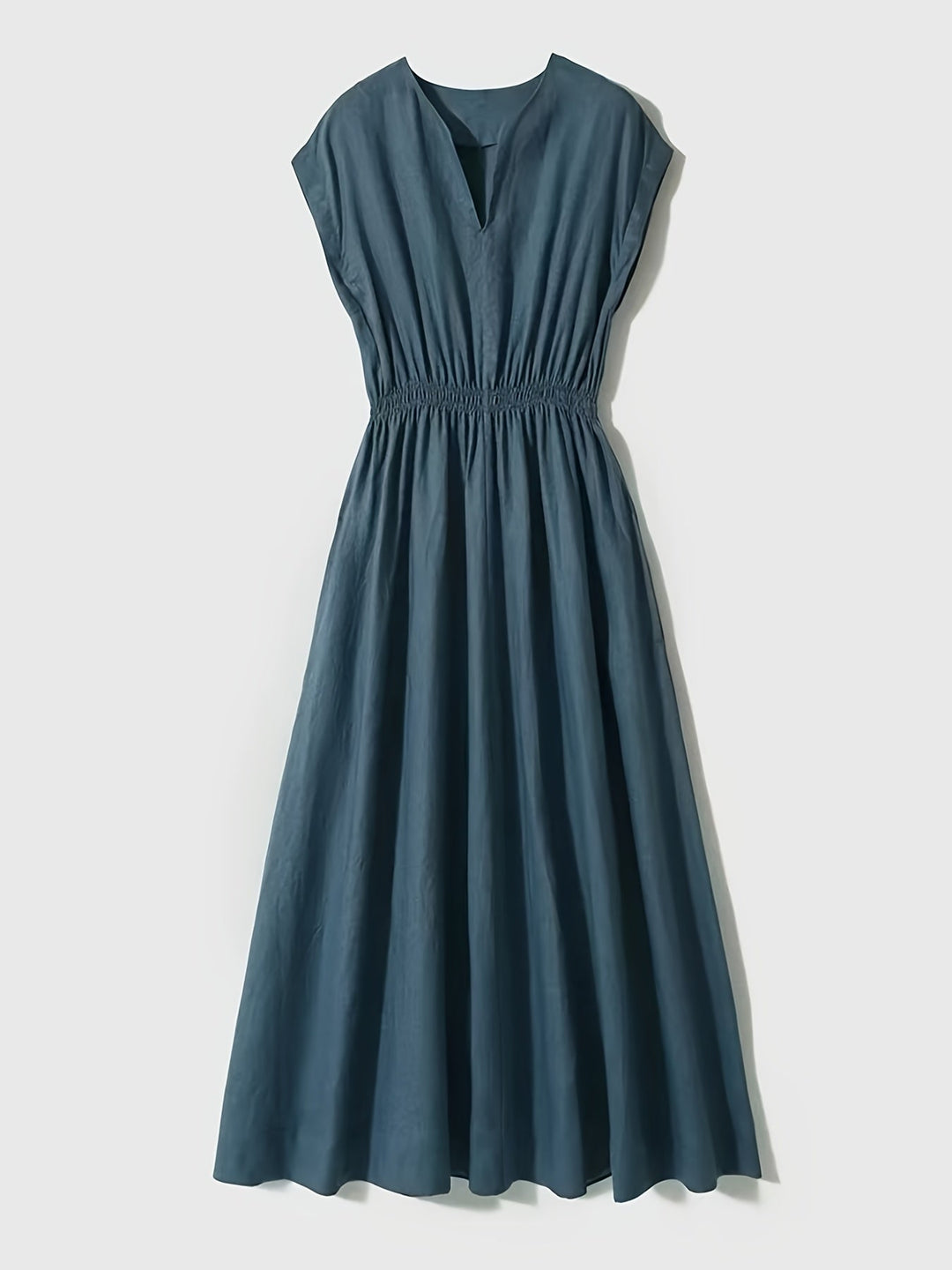 Victoria | Vestido de lino mezclado fluido y elegante