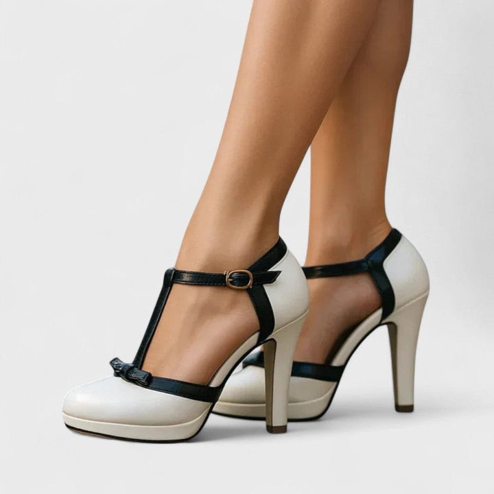 Clementina | Tacones Elegantes con Plantilla Ortopédica - Blanco