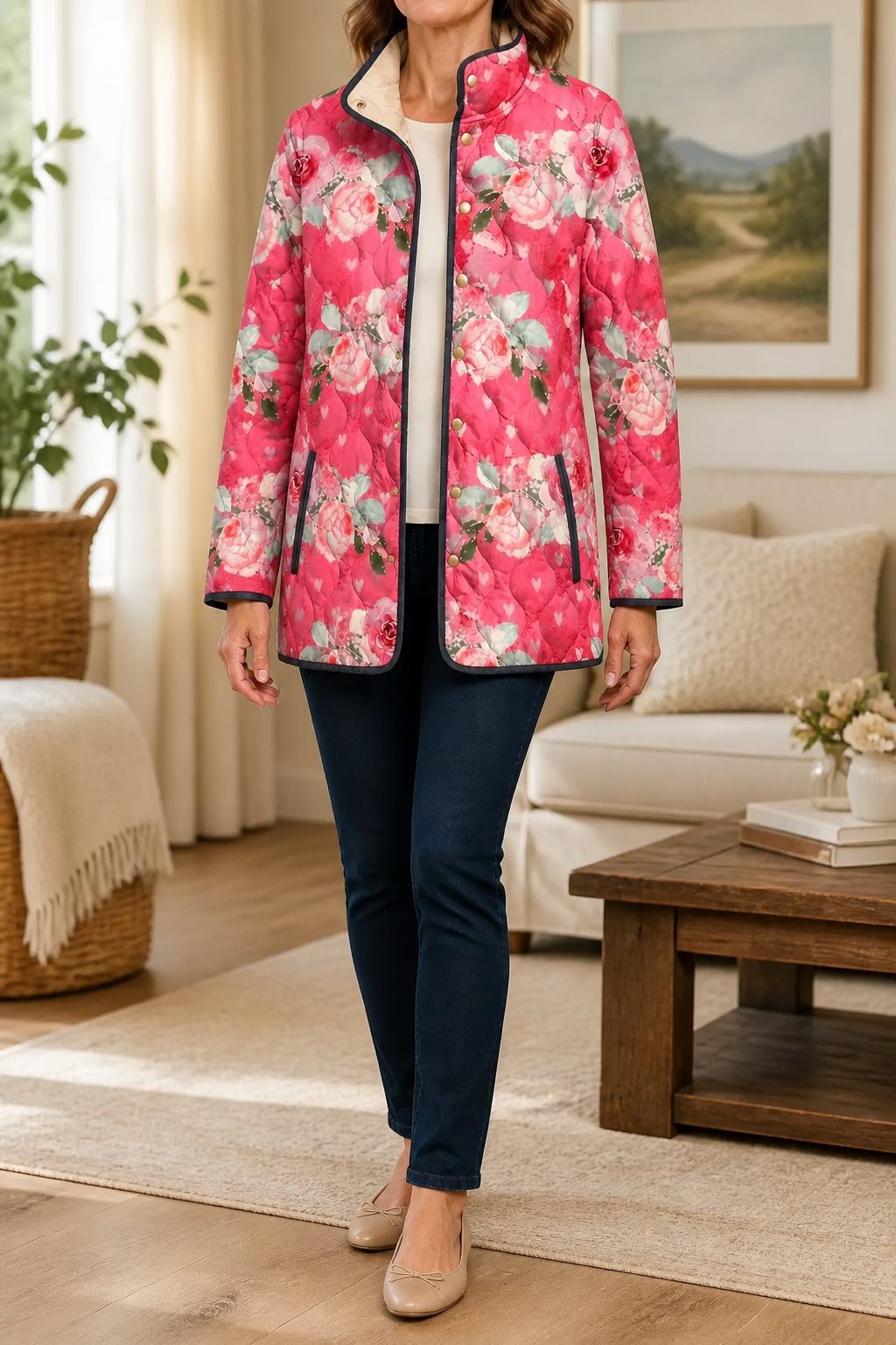 Rosa floral / 4XL