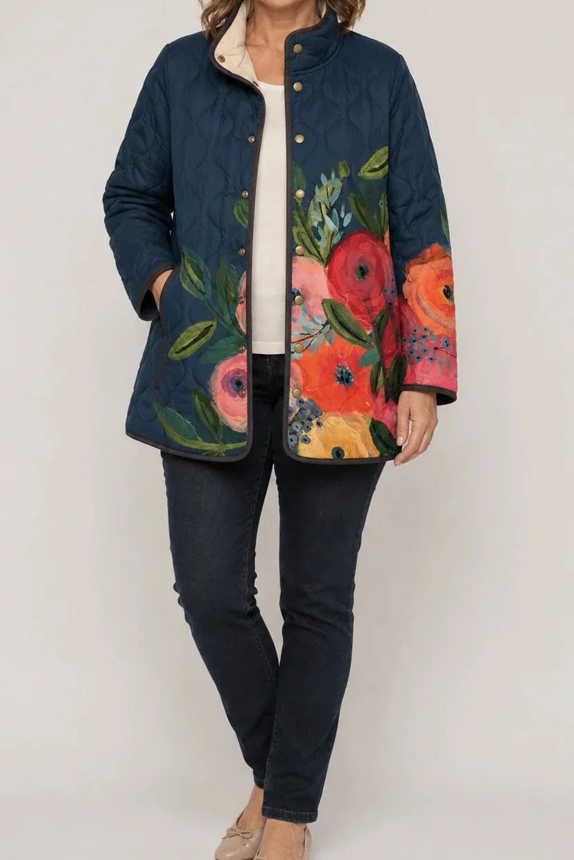 Azul marino floral / 4XL